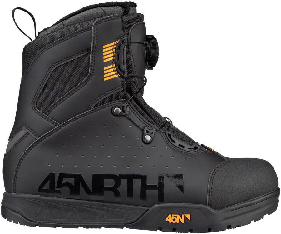 45NRTH Wolvhammer BOA Cycling Boots for Men & Women - Waterproof Winter Bike Shoes, Black, Size 37 - Perfect for Cold Weather Commuting & Mountain Biking