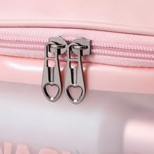 Delzon Large Transparent Cosmetic Wash Bag - Waterproof Makeup Pouch with Double Handles for Travel & Toiletries | Perfect for Airplane Carry-on, Gym Essentials & Bathroom Organization