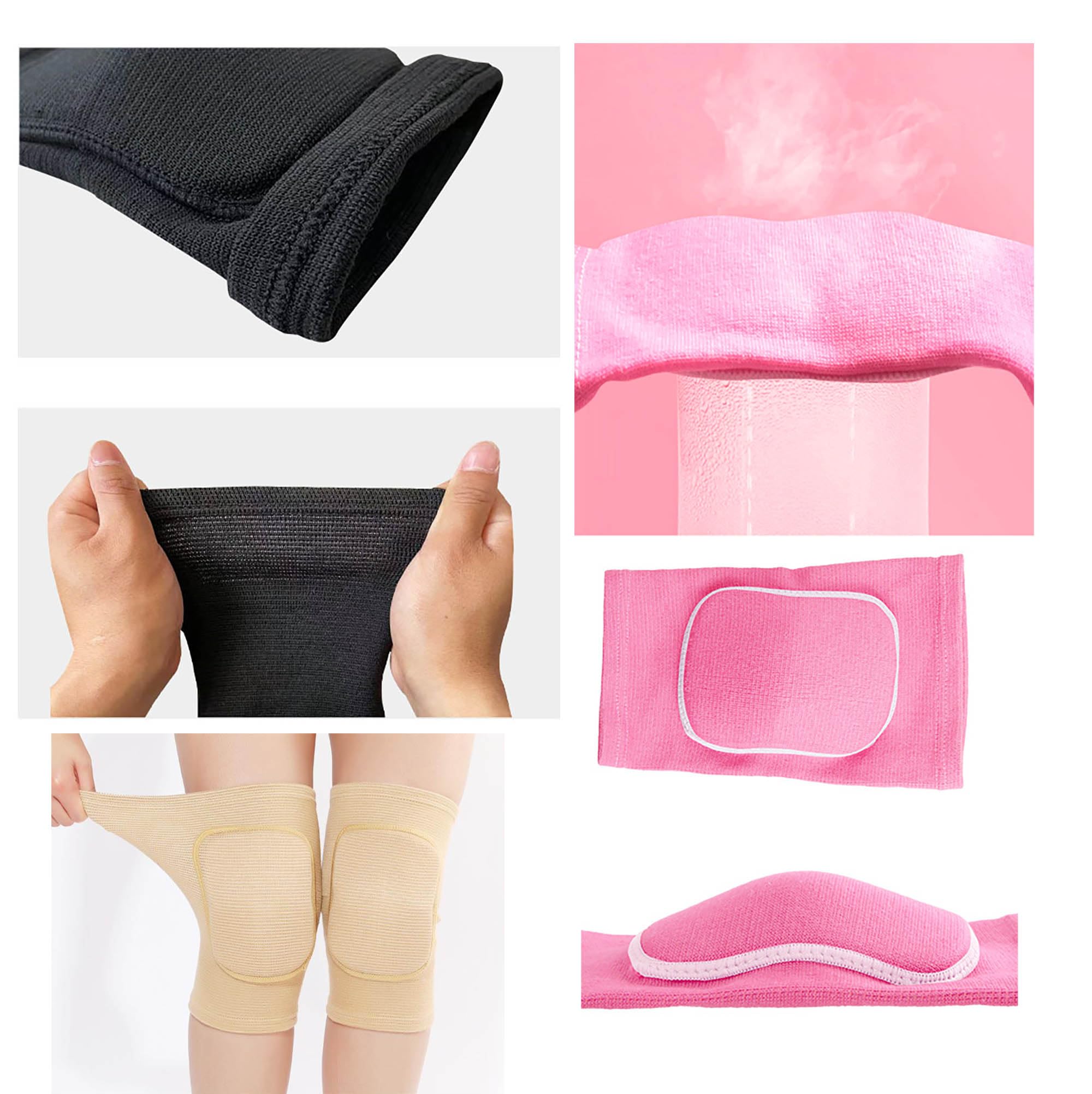 YYaaloa Women's Knee Pads - Soft Elastic Knee Support for Dance, Wrestling, Volleyball, Football, Yoga, Basketball & Skating - Breathable & Flexible Knee Protectors (Black, Medium) - Perfect for Sports, Gym Workouts & Outdoor Activities