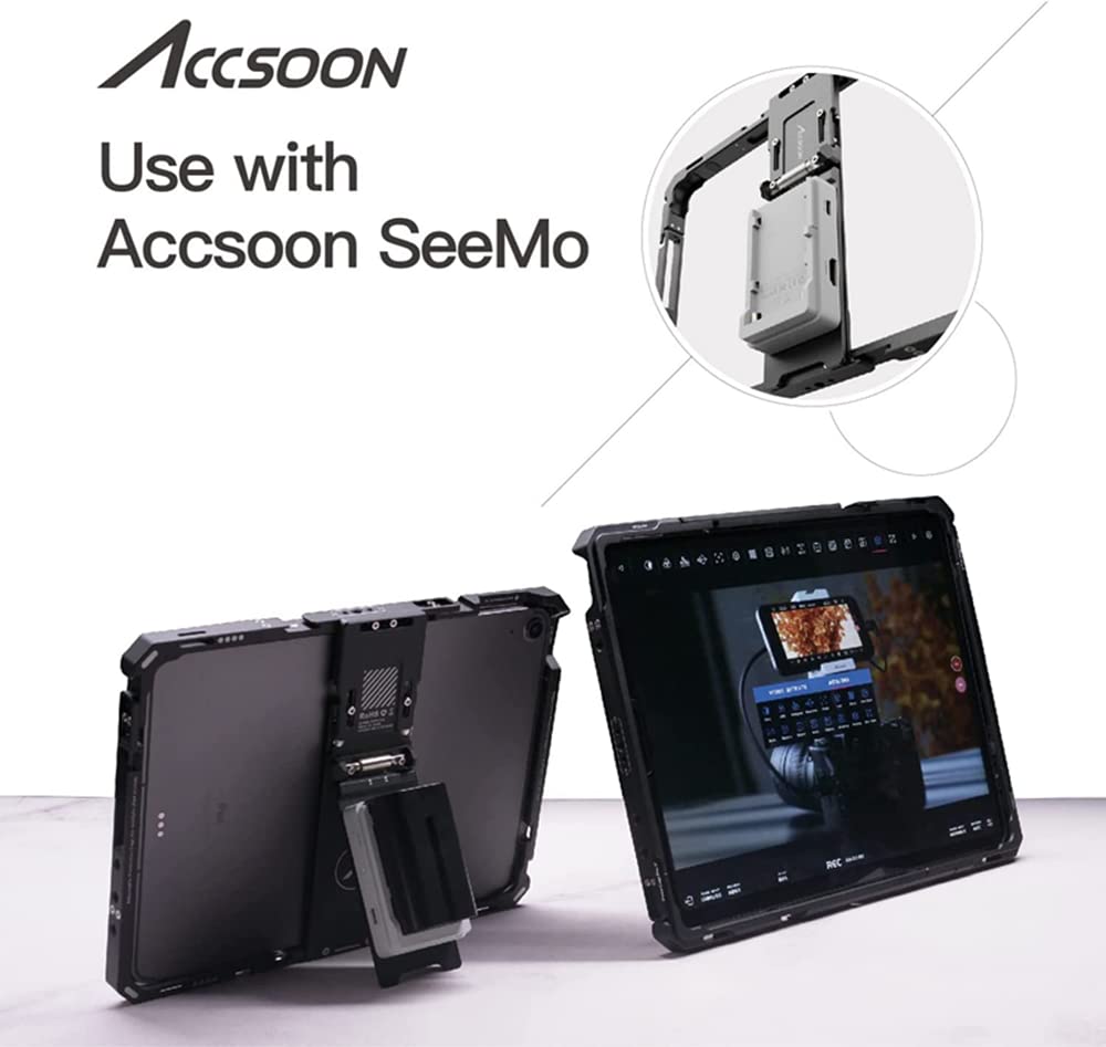 Accsoon CEPC-03 iPad Powercage II Mount - Universal iPad Holder for iPad 5th-10th Gen, Air 3rd-5th Gen & Pro 9.7/10.5/11 inch (1st-4th Gen) - Perfect for Video Shooting, Live Streaming & Photography