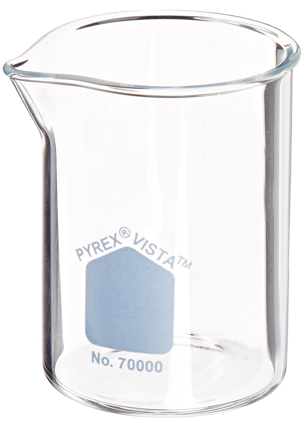 Corning Pyrex Vista Borosilicate Glass Low Form Griffin Beaker, 50ml Capacity (Pack of 24) - Ideal for Chemistry Labs, Science Experiments & Classroom Use