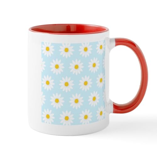 White/Red Inside - Daisies' Mug