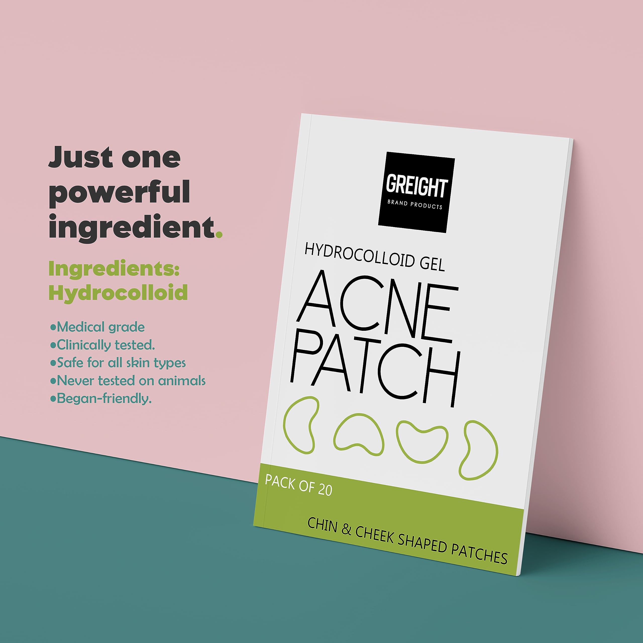 Hydrocolloid Acne Patches for Face - Vegan & Cruelty-Free Pimple Patches (20 Count) - Carbonfree Blemish Cover for Zits, Breakouts & Acne - Perfect for Overnight Spot Treatment & Daily Skincare Routine