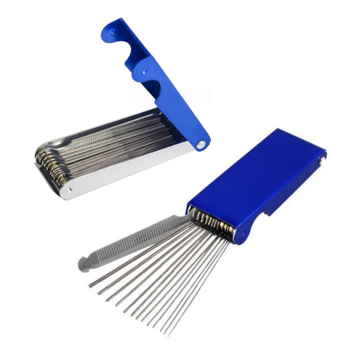 2-Piece Welding Tip Cleaner Kit with Cutting Torch Tip Cleaner & Guitar Nut Files - Professional Carbon Steel Tool Set for Bridge Saddle, Carburetor Jets, Gas Nozzles, Welder Orifices & Sprinkler Maintenance - Ideal for Metalworking, Guitar Repair and Plumbing Applications