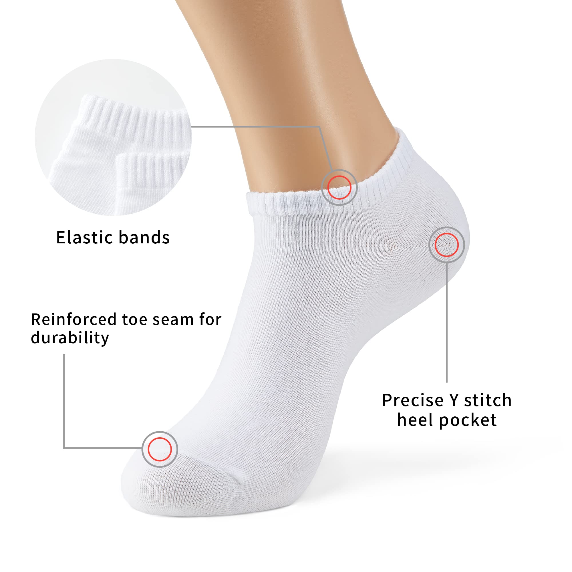 MONFOOT Men's & Women's Thin Eco-Friendly Low Cut Ankle Socks Multipack (4-10 Pairs) - Breathable Comfort for Workout, Running, Yoga & Daily Wear