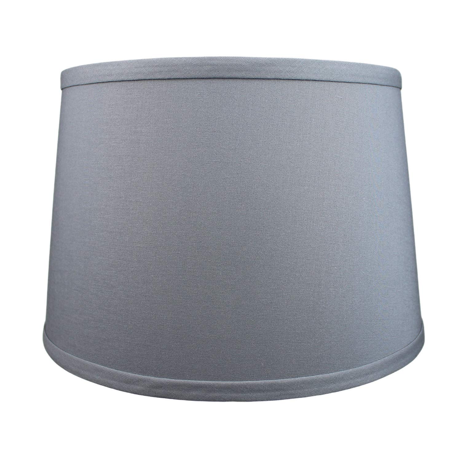 Premium Set of 2 Linen Graphite Lamp Shades - 10