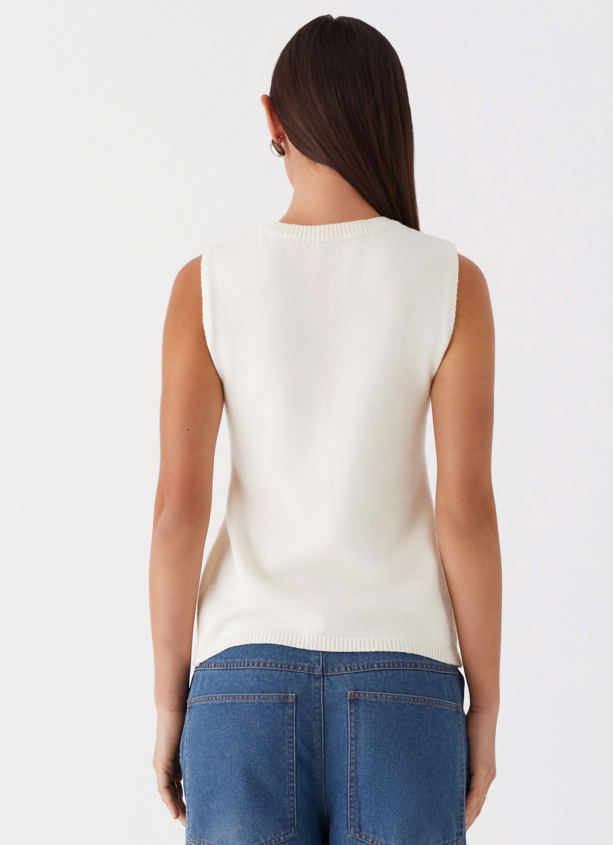 Carey Vest Top for Women - Soft & Comfortable White Sleeveless Shirt | Perfect for Summer, Gym, and Casual Wear