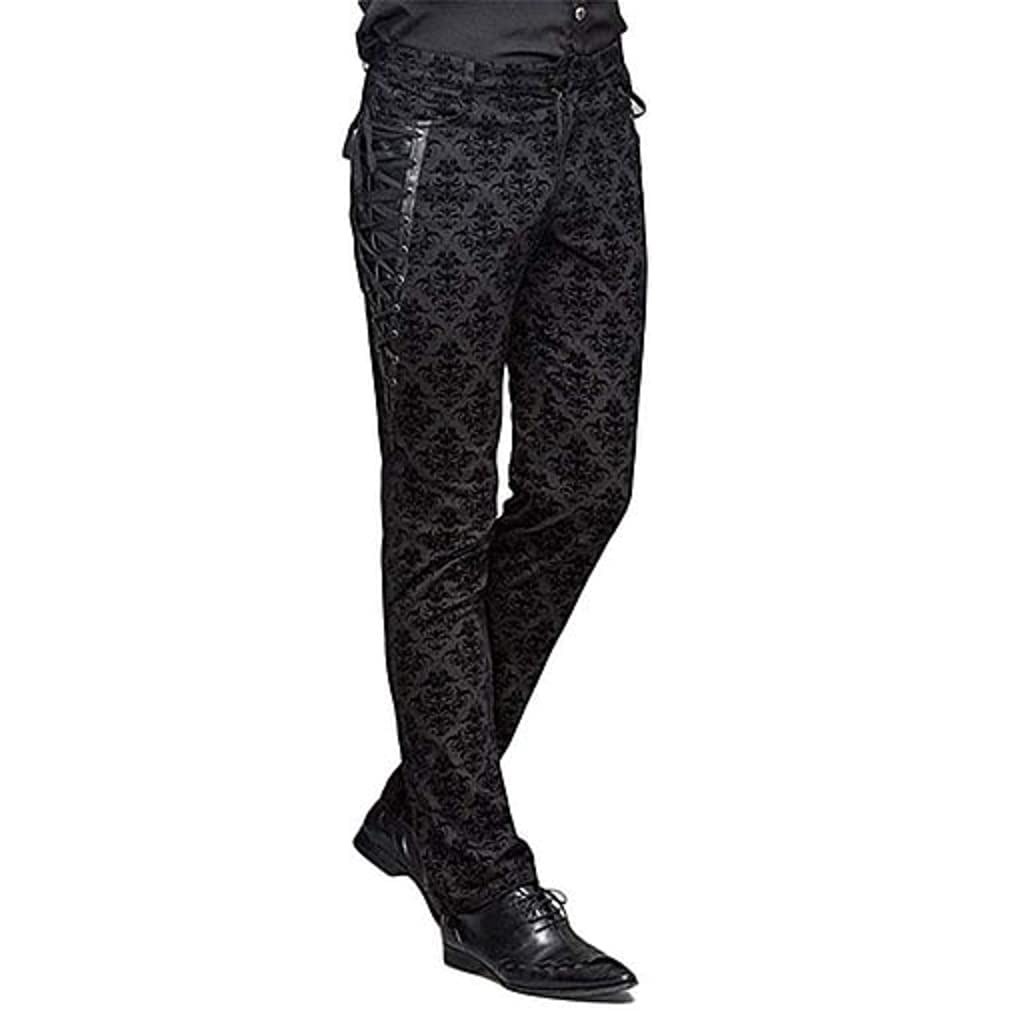Premium Men's Cotton Dress Pants - Classic Black Formal Trousers for Victorian Weddings, Business Attire & Evening Events