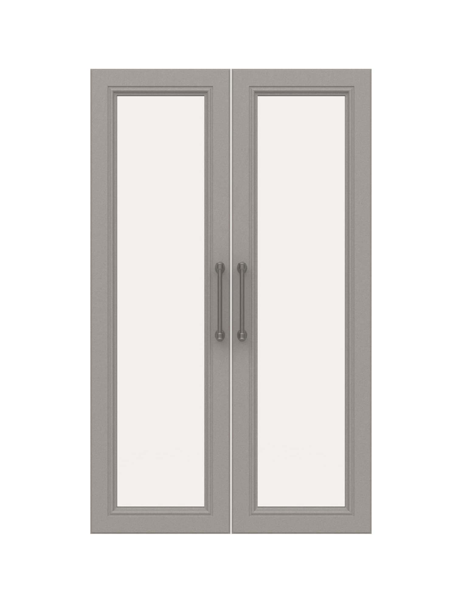 ClosetMaid Modular Storage Pair Set with 2 Glass Pane Doors - Wood Closet Organizer in Shaker Style, Taupe | Add-On Accessory for Shelf Units | Perfect for Bedroom, Closet & Home Organization