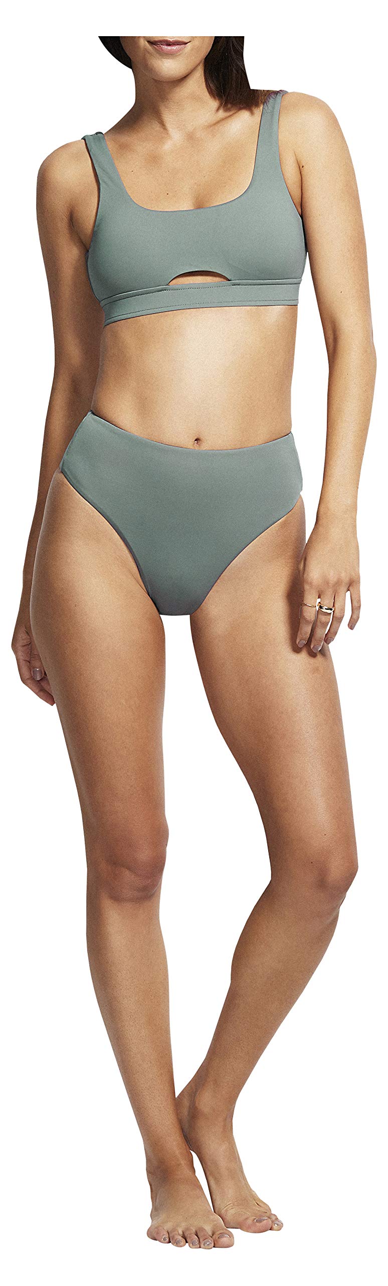 Seafolly Women's Tank Bra Bikini Top Swimsuit with Keyhole Detail - Stylish Swimwear for Beach, Pool & Vacation | Comfortable Support for Swimming & Sunbathing