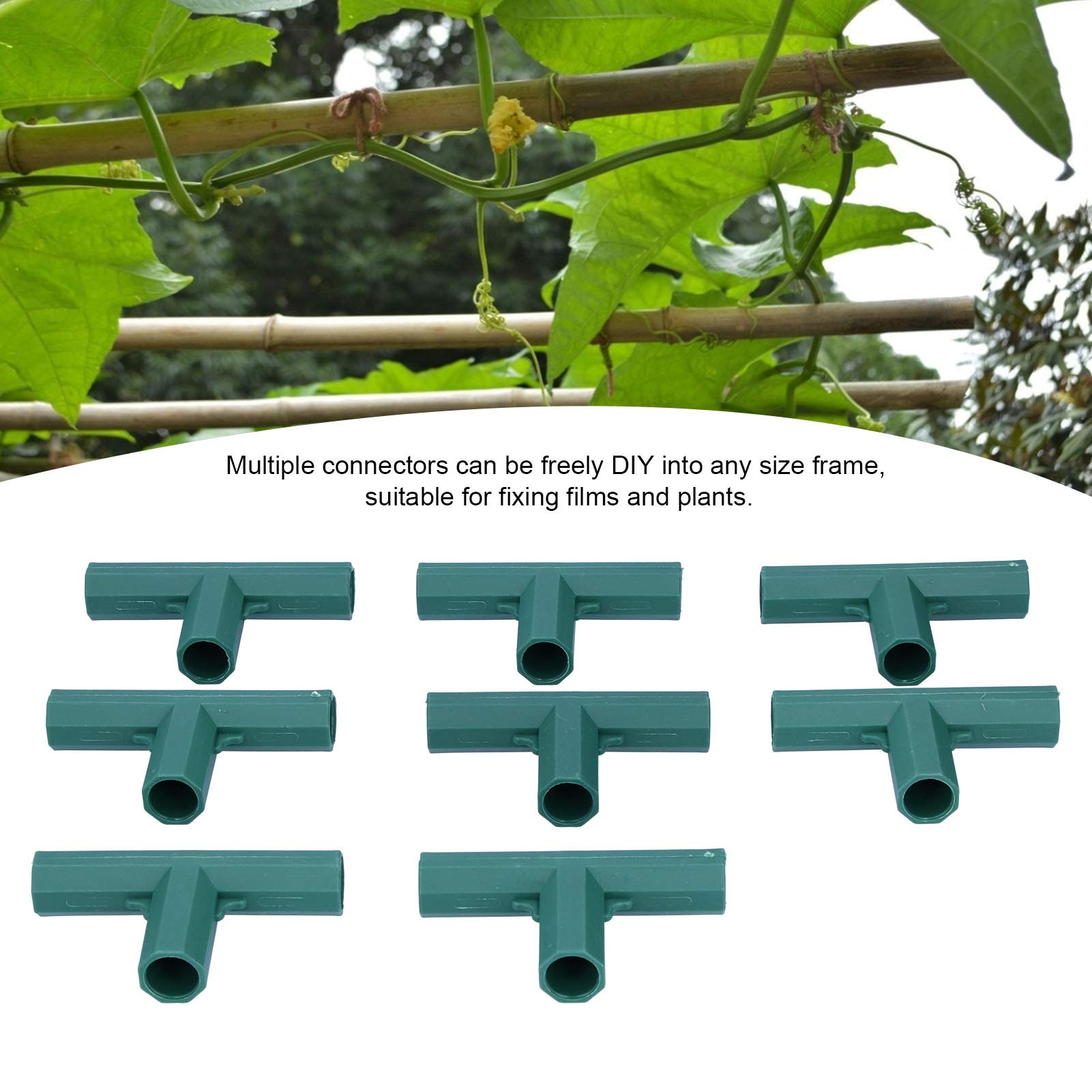 Heavy Duty Garden Stake Adapter - Tee Connector for Plant Support, Shelves & Frames | Durable Load-Bearing Gardening Accessory for Outdoor Structures, Greenhouse & Vertical Gardens