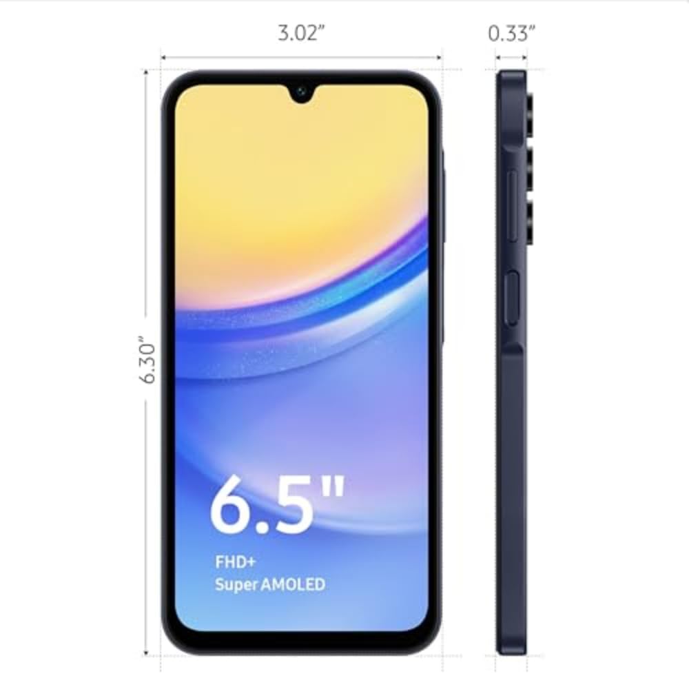 SAMSUNG Galaxy A15 5G Unlocked Smartphone (128GB, Blue Black) - 6.5