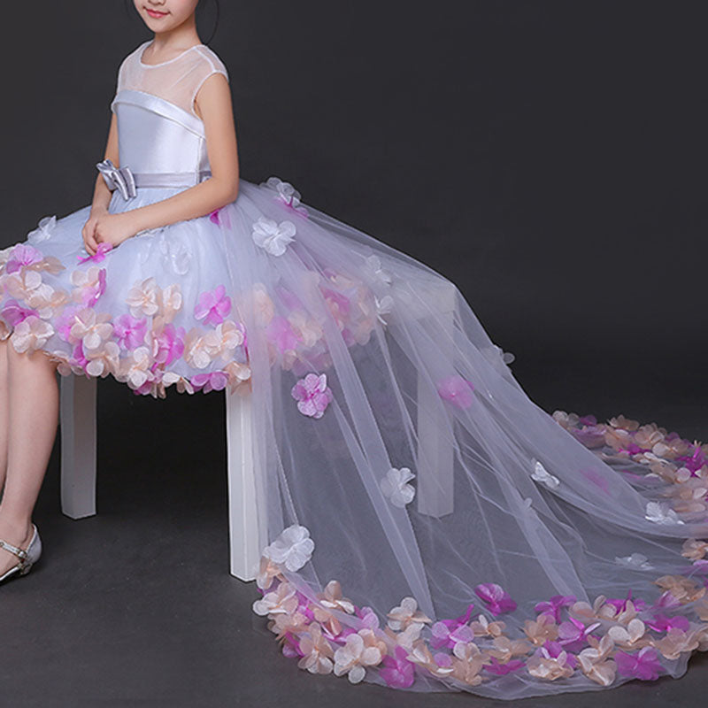 Princess Flower Baptism Dress for Baby Girls - Elegant Pageant Party Gown for Special Occasions & Photo Shoots
