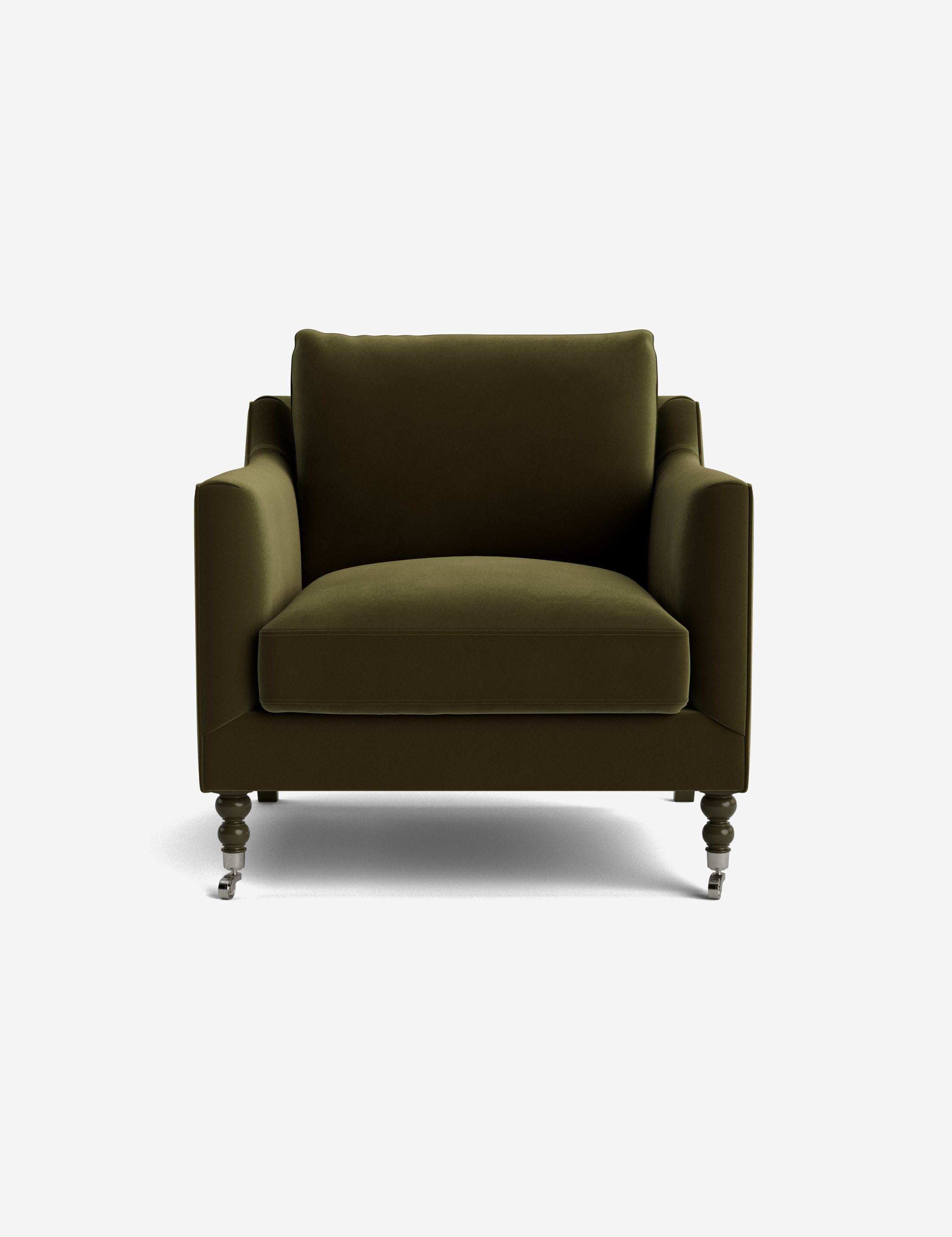 Fabienne Accent Chair - Modern Upholstered Lounge Chair for Living Room, Bedroom & Office - Comfortable Reading Chair with Sturdy Wooden Legs
