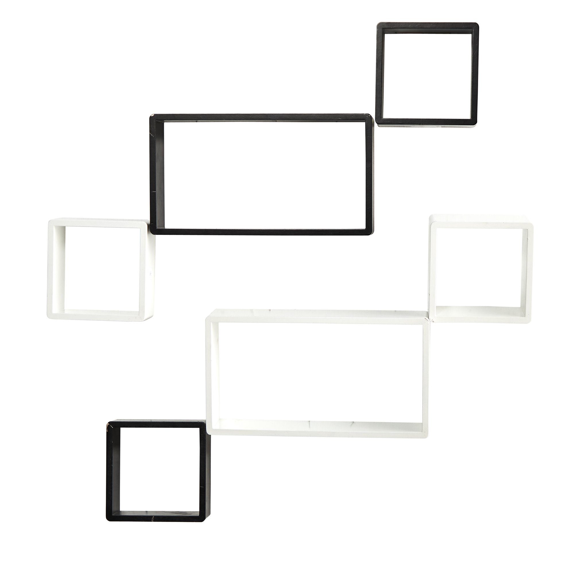 15 Modern Floating Shelves Set of 6 - Wall Mounted Home Decor for Living Room, Bedroom & Office - Perfect for Displaying Photos, Books & Decorative Items