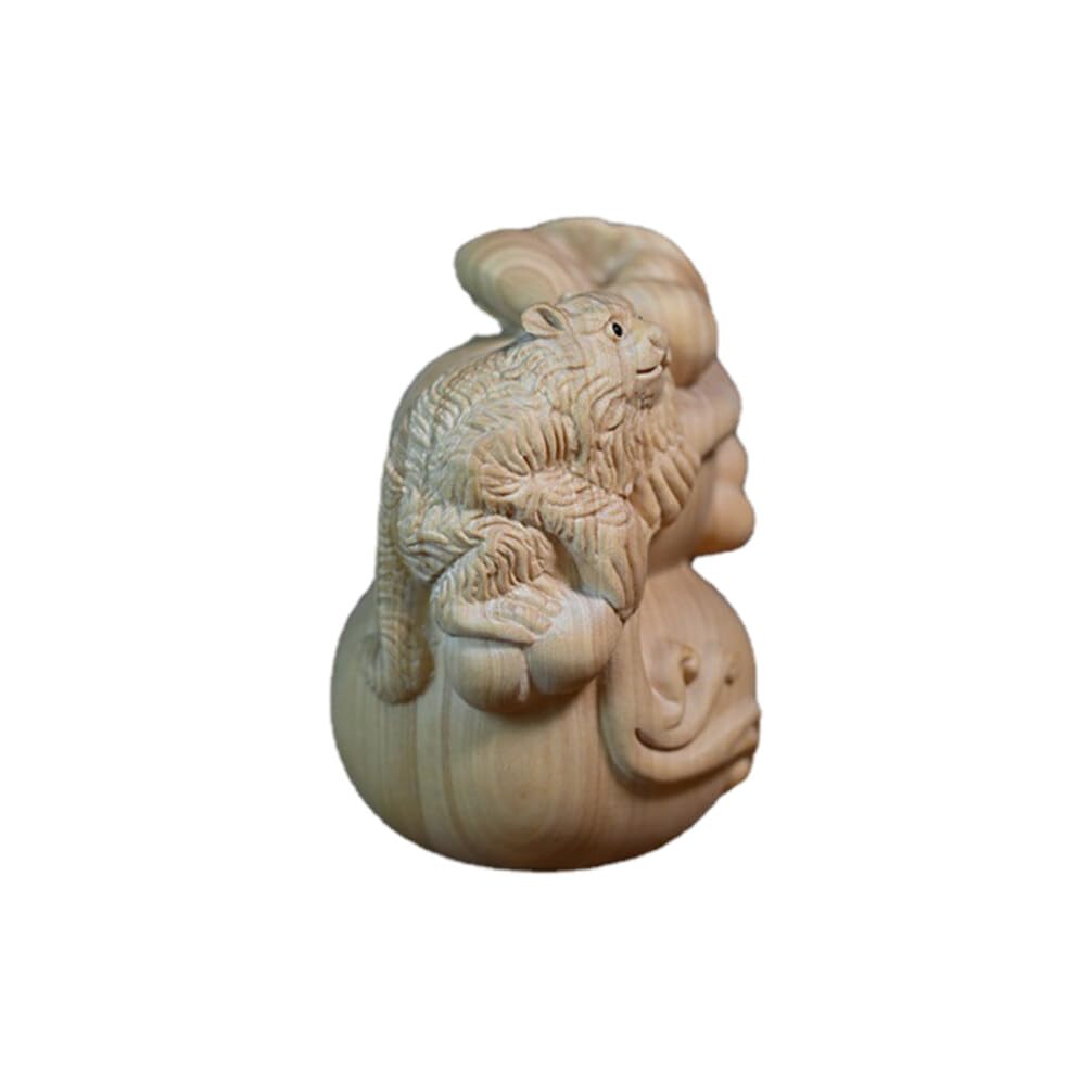 Exquisite Hand-Carved Wooden Monkey Figurine - Chinese Boxwood Home & Office Decor, Desktop Ornament, Gift for Collectors - Perfect for Feng Shui, Bookshelf Display, and Asian-Inspired Interior Design