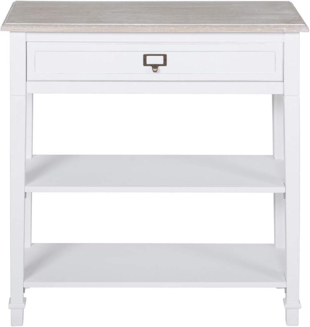Kinsuite Narrow Console Table - Modern Entryway Hallway Table with Storage, White | Accent Sofa Table for Living Room, Bedroom & Small Spaces | Perfect for Home Décor, Apartment Entry & Compact Areas