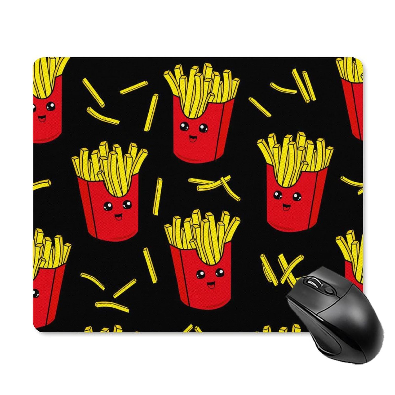 Stylish French Fries Mouse Pad - Non-Slip, Waterproof Gaming Mouse Mat for PC & Laptop - Durable Office & Home Desk Accessory (18x22cm) - Perfect for Gamers, Students & Remote Workers