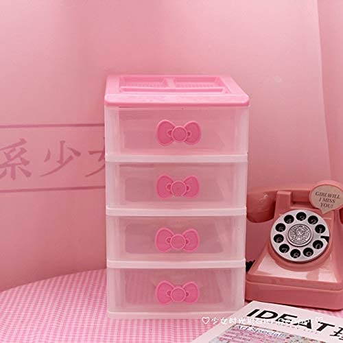 Cute Makeup Organizer with 2/3/4 Layers - Kawaii Desk & Room Decor Accessories for Girls, Teens & Women - Perfect for Vanity, Bedroom, Bathroom & Dorm Organization