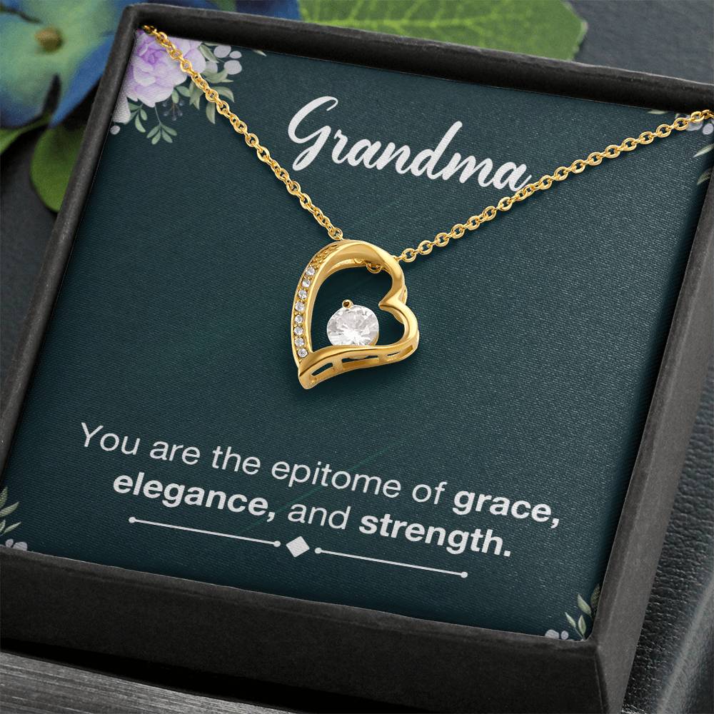 Beautiful Heart Necklace for Grandma - Thoughtful Gift from Grandkids - Perfect for Birthdays, Mother's Day & Family Celebrations