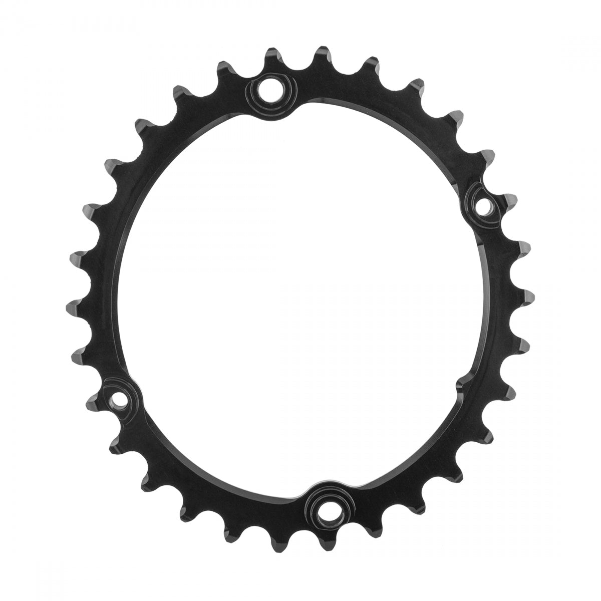 Premium AbsoluteBLACK 30T Sub Compact Oval Road Bike Chainring - 110 BCD, Shimano Asymmetric, 4-Bolt, Black | Ideal for Road Biking, Cycling Performance & Shimano Crankset Upgrades