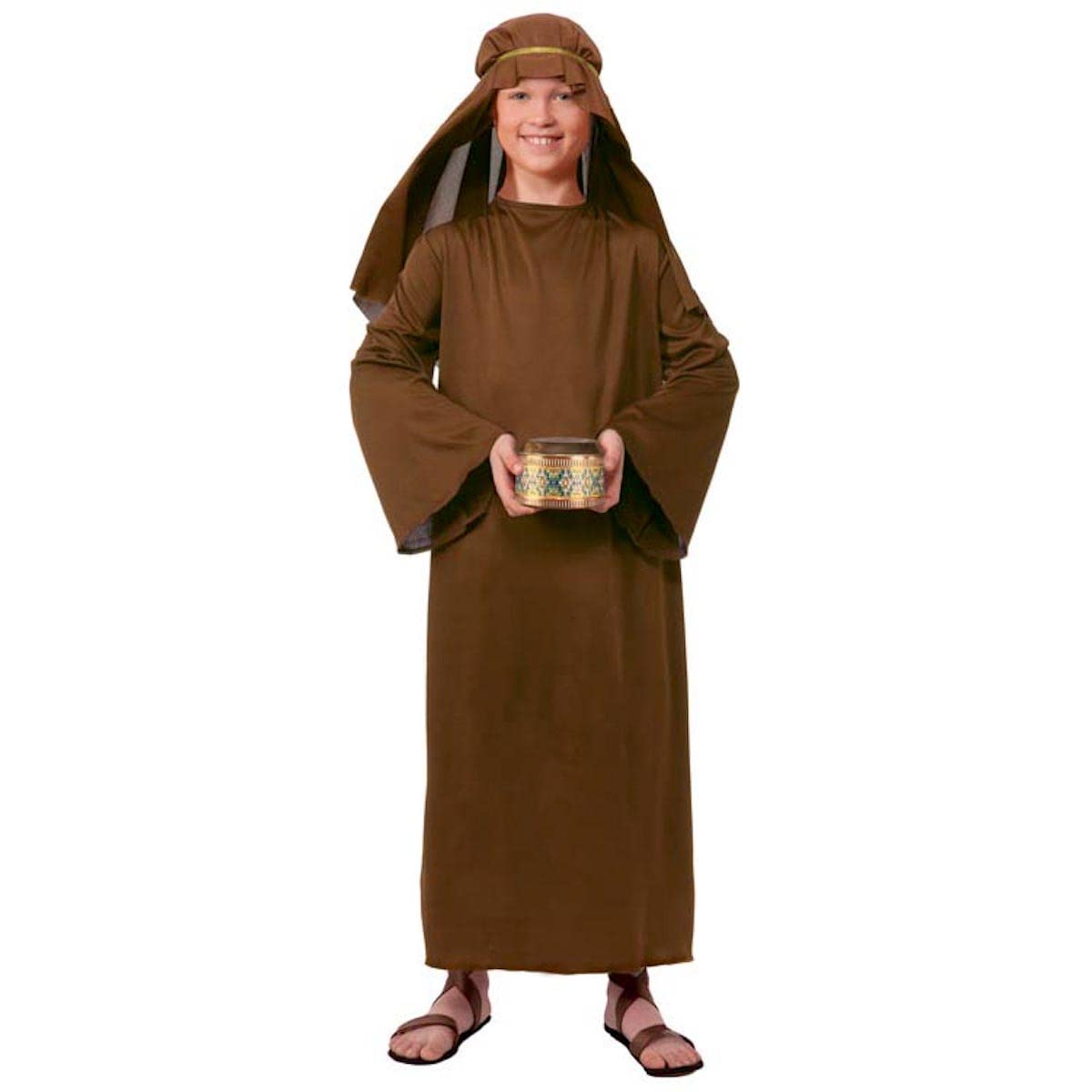 Kids Wise Man Costume - Brown Biblical Outfit for Christmas Nativity Play, School Pageants & Holiday Dress-Up