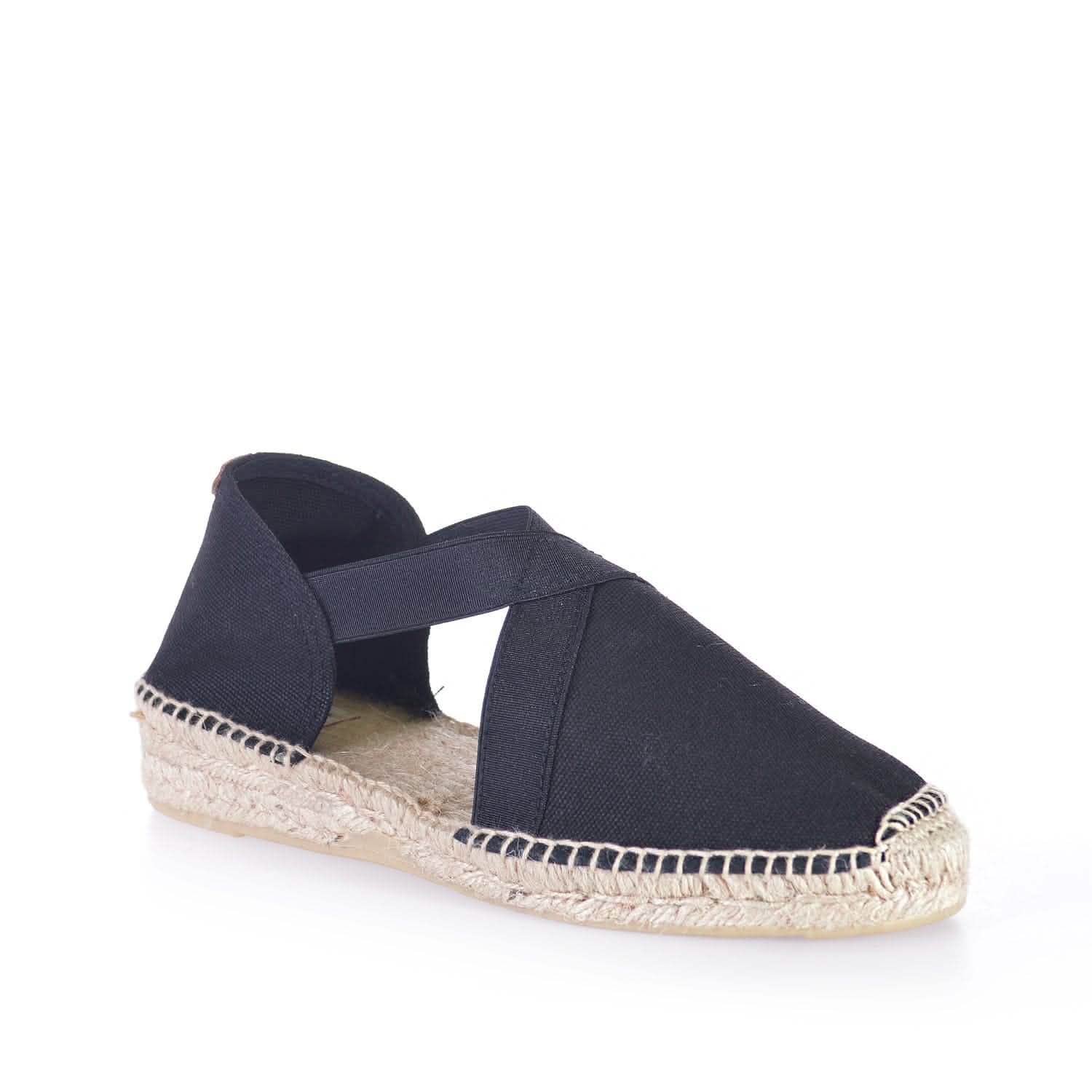 Women's Canvas Espadrille Shoes with Comfortable Jute Sole & Elastic Design - Perfect for Summer, Beach, and Casual Outings