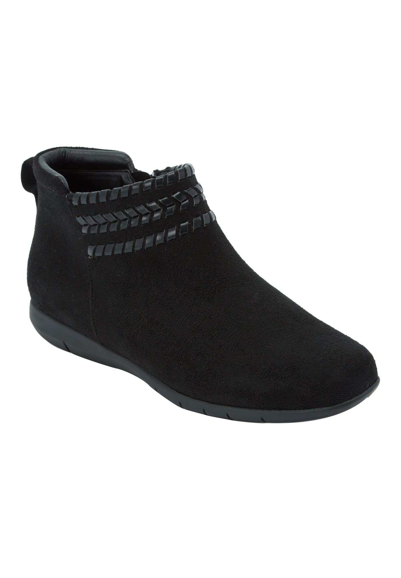 Comfortview Women's Wide Width The Farren Bootie - Stylish & Comfortable Ankle Boots for Work, Casual Outfits & Winter Wear