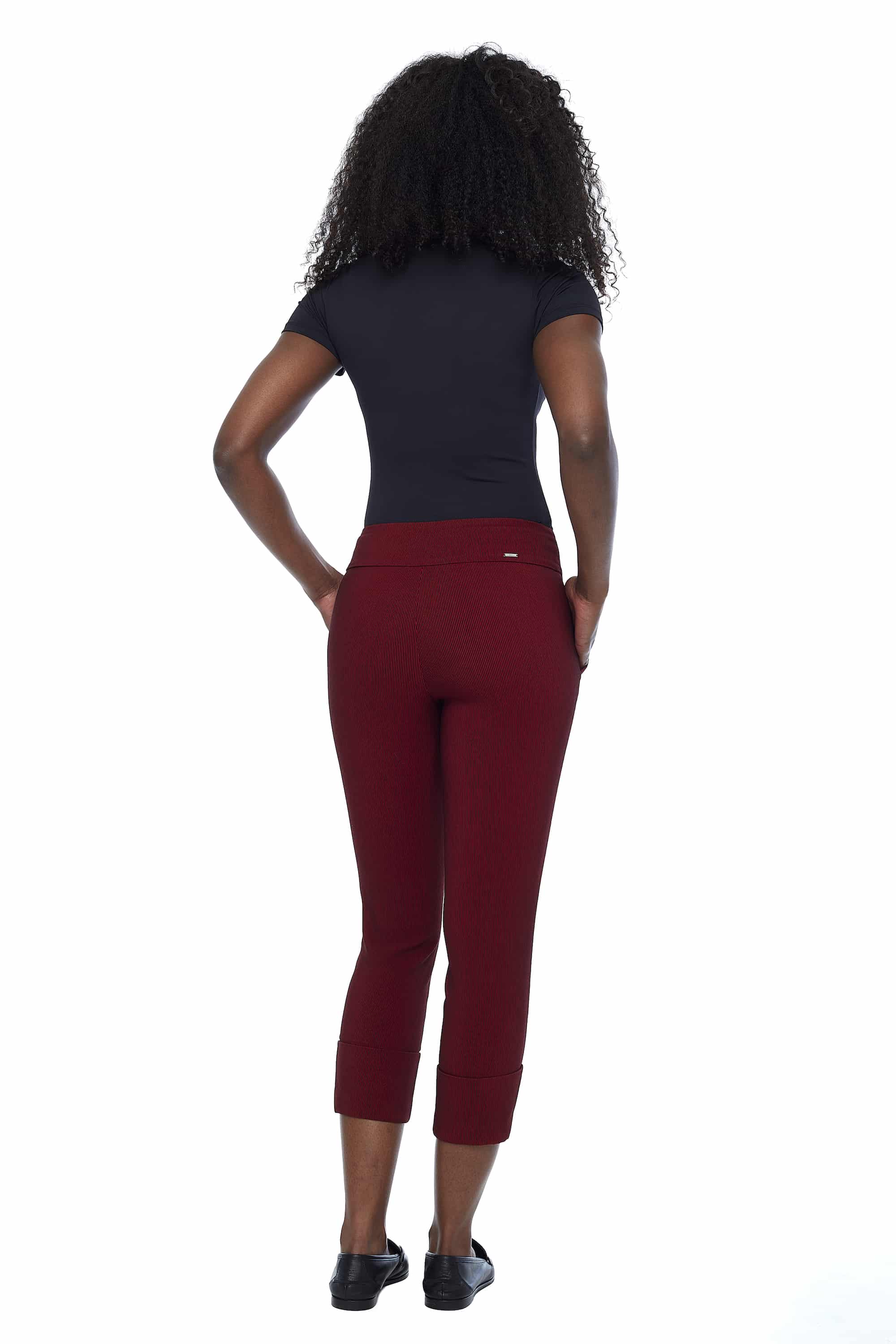 DOBBS Slim Cropped Pants for Women - High Waisted Tapered Ankle Pants - Office Work, Business Casual & Everyday Wear