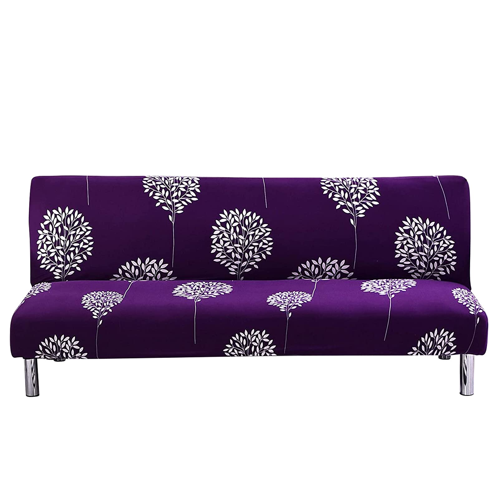 Beacon Pet Stretch Sofa Slipcover - Armless Futon Cover with Printed Design, Fitted Furniture Protector - Elastic Polyester Spandex, Washable Armless Sofa Cover for Folding Couch - Perfect for Pet Owners, Living Room Protection & Home Decor