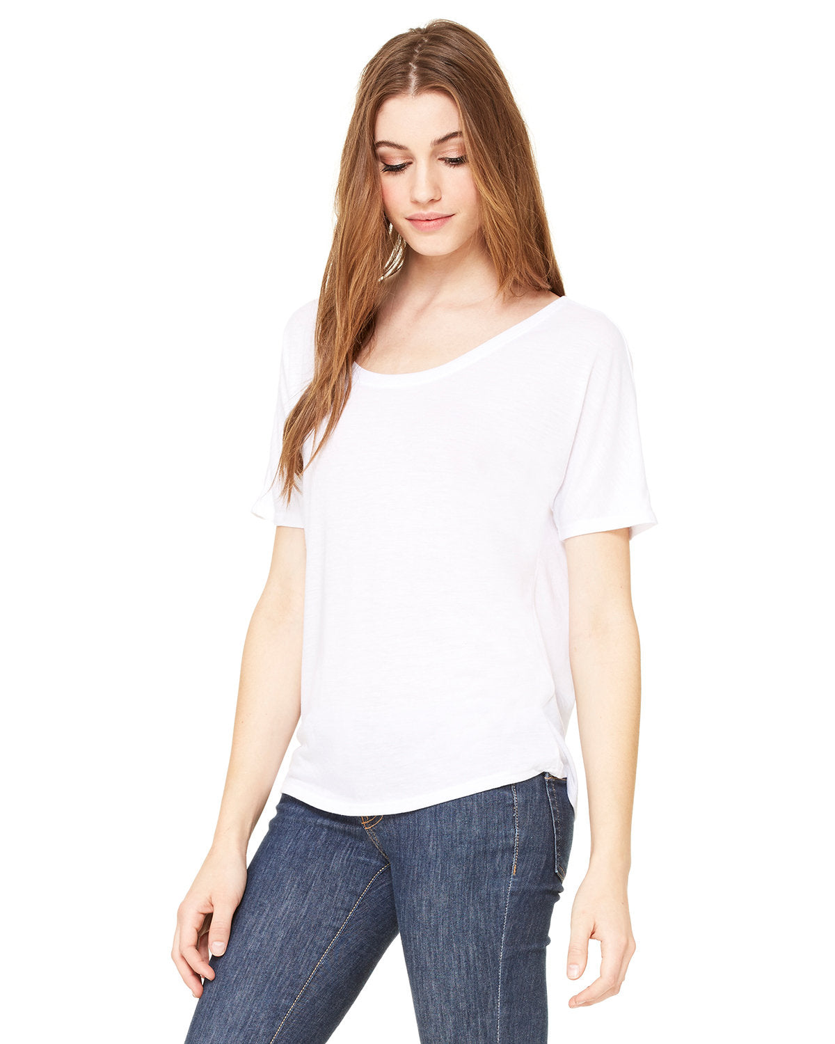 Bella + Canvas 8816 Women's Slouchy Scoop Neck T-Shirt - Soft & Comfortable Casual Tee for Everyday Wear, Lounge, and Outfits