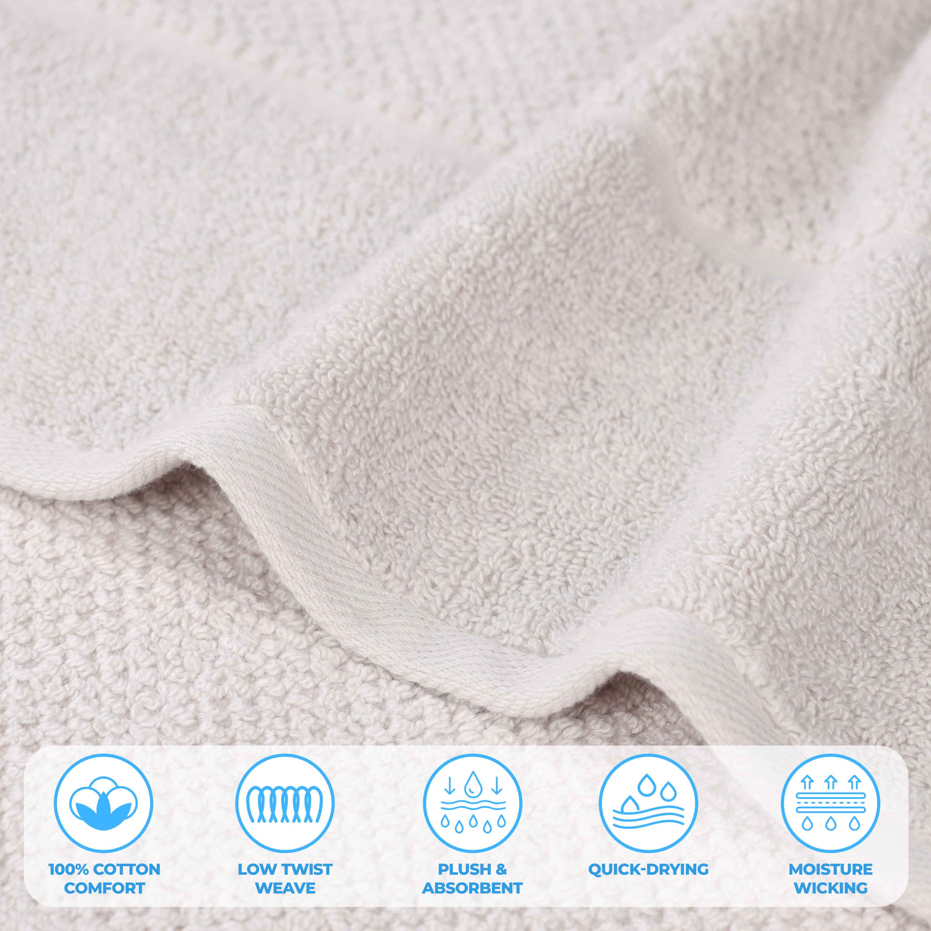 Premium 9-Piece Cotton Towel Set with Broad Border - Soft, Absorbent & Durable Bath Towels for Spa, Gym, and Luxury Home Use