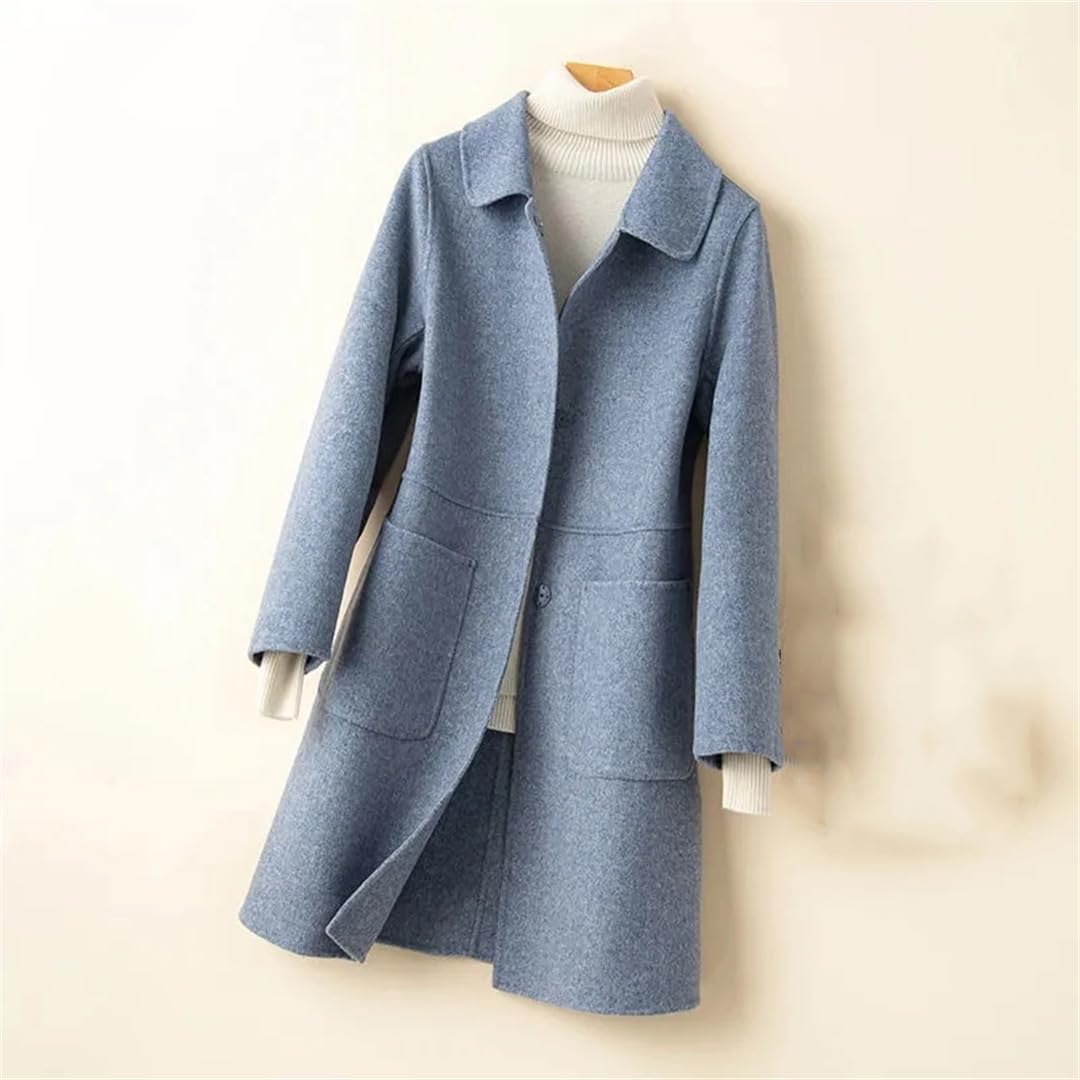 Women's Double Faced Cashmere Wool Coat Jacket - Warm Winter Outerwear for Women | Perfect for Office, Travel & Formal Occasions