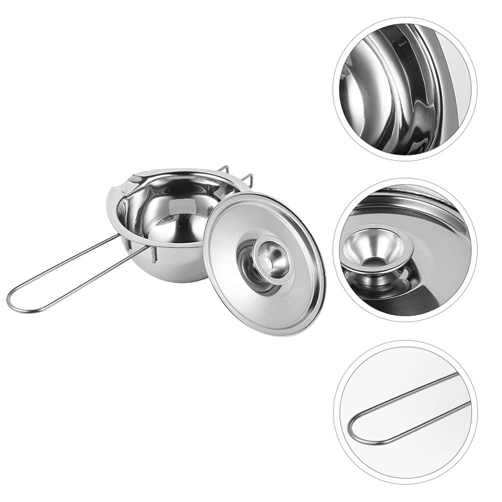 Hemoton 1-Piece Stainless Steel Chocolate Melting Pot with Handle - Non-Stick Butter Warmer, Candle Wax Melter for Cheese, Caramel & Candy Making - Perfect for Baking, DIY Candles & Chocolate Fondue