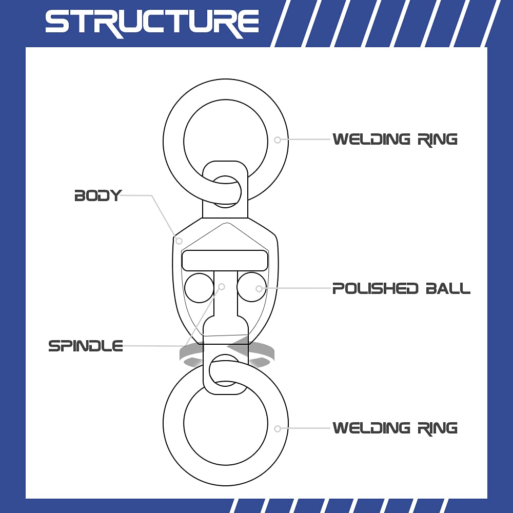 AMYSPORTS Stainless Steel Ball Bearing Fishing Swivels - High Strength Barrel Swivel Connector for Freshwater & Saltwater Fishing - Perfect for Lure Rigging, Trolling & Offshore Angling