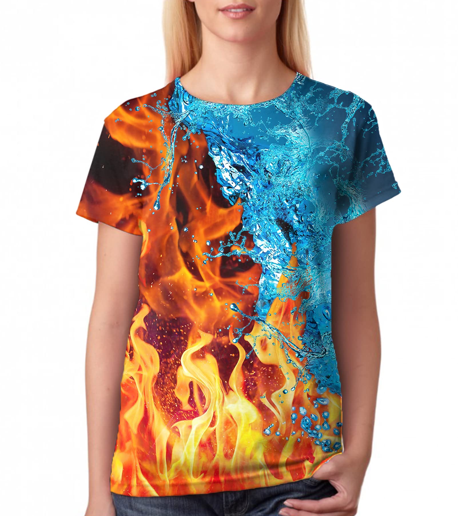 SYAIMN Unisex 3D Printed Graphic T-Shirt - Funny Colorful Summer Tee for Men & Women | Casual Wear, Street Fashion, Gift Idea
