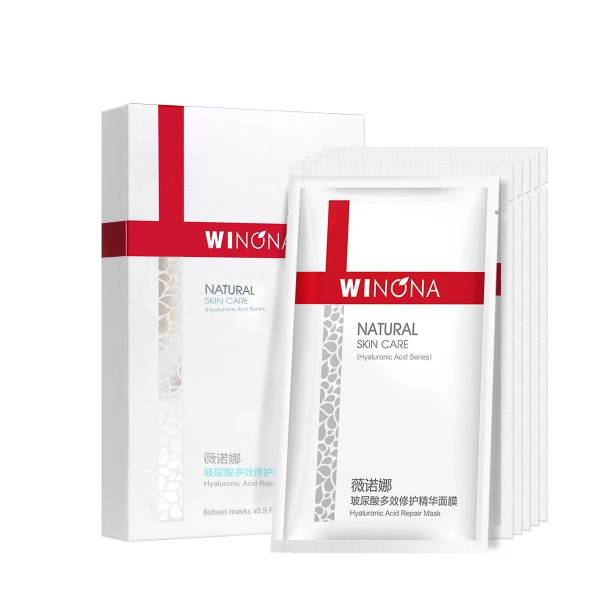 WINONA Hyaluronic Acid Multi-Effect Repair Facial Mask - 8 Pack | Deep Hydration & Skin Renewal for Dry, Sensitive Skin | Perfect for Daily Skincare & Spa Night
