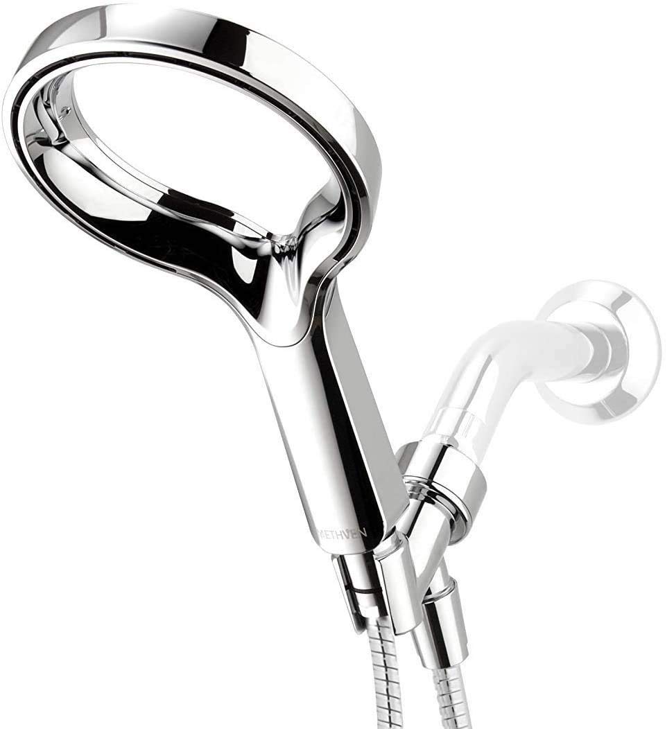 Methven Aio Adjustable Handheld Shower Head with Hose & Wall Mount - Chrome Finish for Bathroom & Spa Relaxation