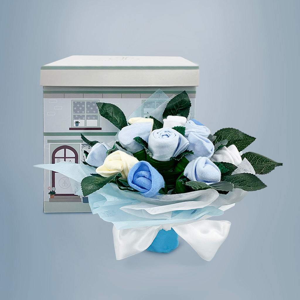 Welcome Baby Clothes Posy Blue - Soft Newborn Outfits for Boys & Girls | Perfect for Photoshoots, Christenings & Special Occasions