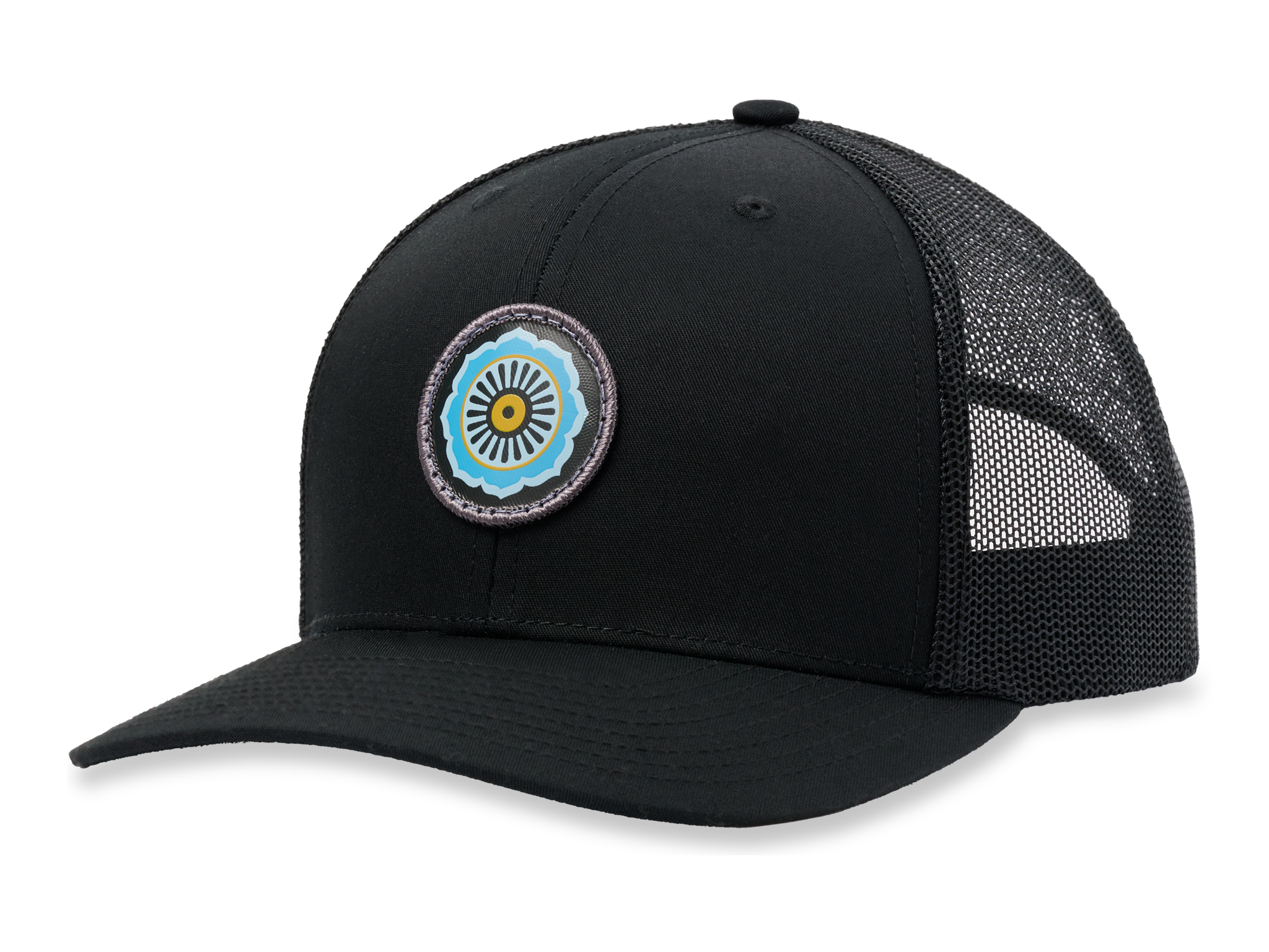Lotus Trucker Hat for Men & Women - Adjustable Cotton Baseball Cap with Embroidered Design - Perfect for Outdoor Activities, Sports, and Casual Wear