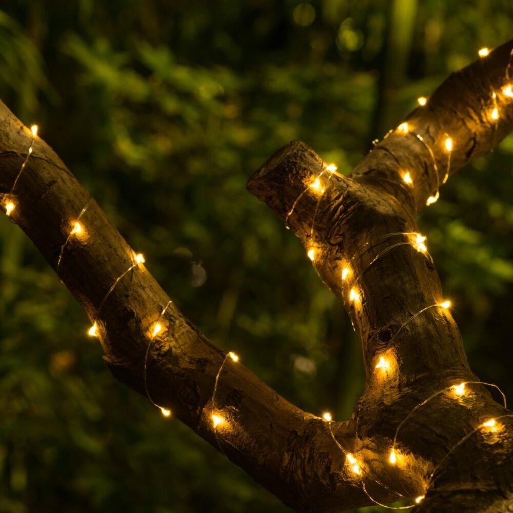 Solar LED String Lights 40ft - Waterproof Outdoor/Indoor for Garden, Patio, Party