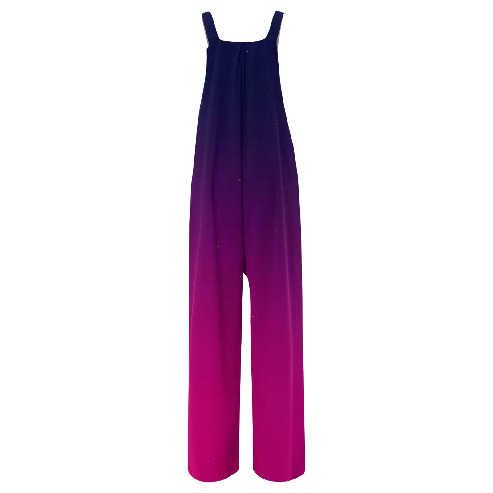 Women's Casual Loose Sleeveless Jumpsuit - Elegant Gradient Wide Leg Romper with Pockets | Summer Outfit, Beach Wear, Street Fashion