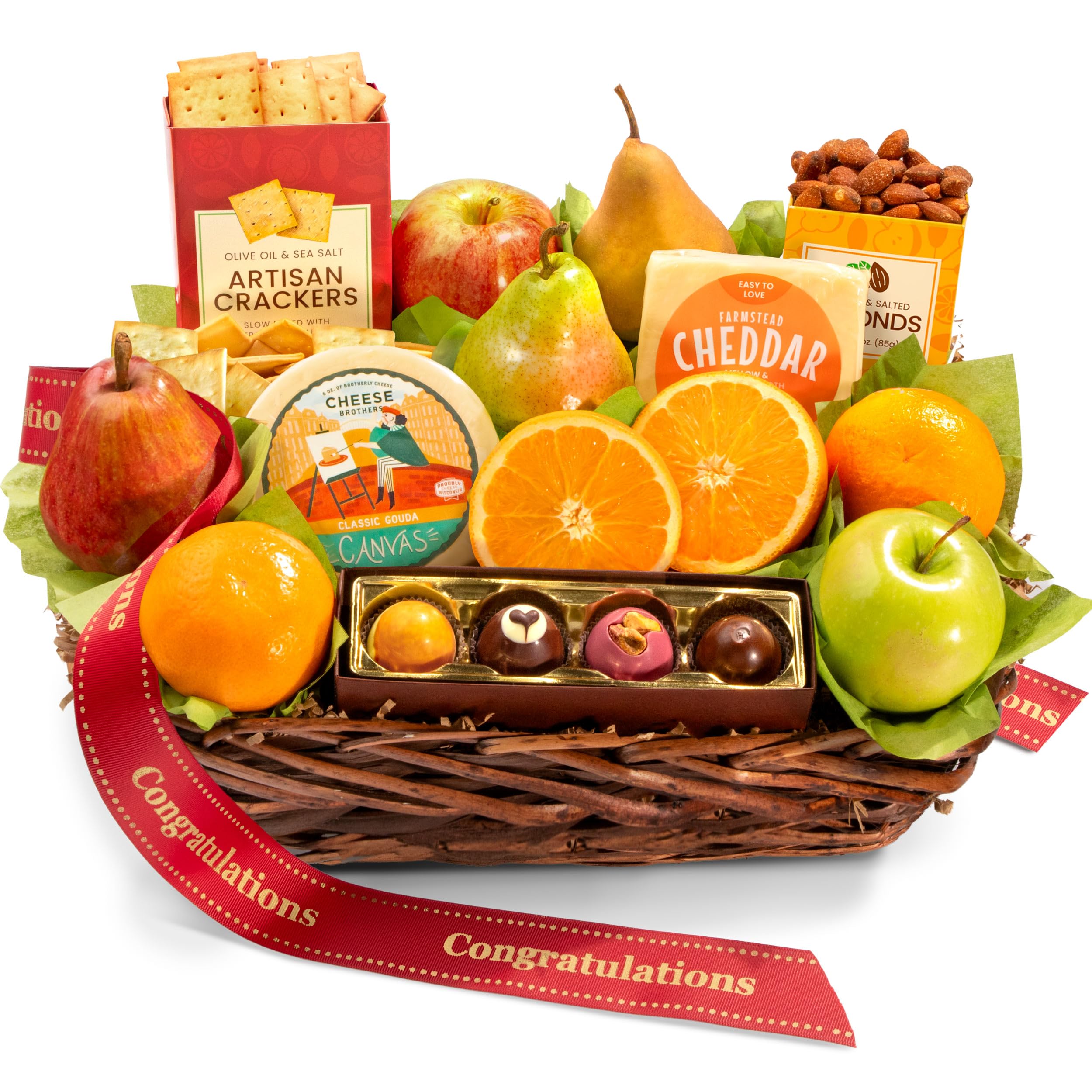 Premium Gourmet Fruit Basket - Deluxe Orchard Delight Gift Box for Holidays, Birthdays & Corporate Events | Perfect for Congratulations, Thank You & Special Occasions