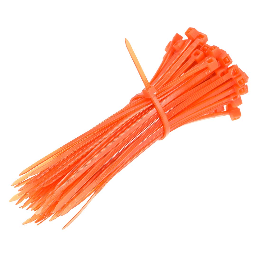 uxcell 4 Inch Nylon Self-Locking Cable Ties - 0.09 Inch Width, Orange (500 Pack) - Perfect for Home Organization, Electronics, DIY Projects & Outdoor Use
