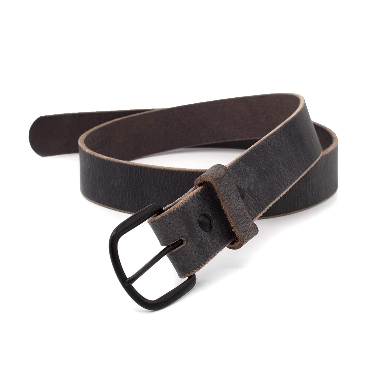 Main Street Forge The Bootlegger Leather Belt for Men – Genuine Full Grain Leather, Handcrafted in USA – Perfect for Casual Wear, Work & Outdoor Activities