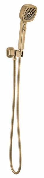 Brizo Brilliance Luxe Gold 1.75 GPM Wall Mount Hand Shower with 4 Spray Settings - Perfect for Bathroom, Spa, and Luxury Home Renovations