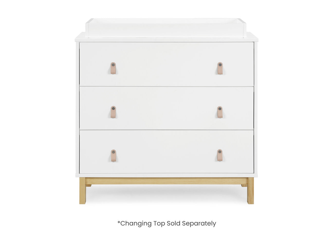BabyGap Legacy 3-Drawer Dresser with Leather Pulls & Secure Interlocking Drawers - Perfect Nursery Storage for Baby Clothes, Diapers, and Essentials