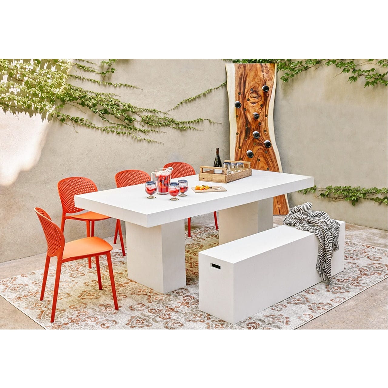 Bailey Outdoor Side Chairs Set of 4 - Patio Dining Chairs, Weather-Resistant Garden Furniture for Backyard, Poolside & Outdoor Entertaining