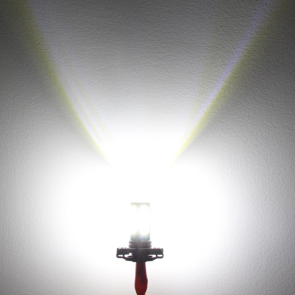 PSX24W 2504 LED Fog Light Bulbs - Super Bright 5730 SMD, 6000K Xenon White - Perfect for Trucks, SUVs, Jeeps & Off-Road Vehicles in Foggy or Low Visibility Conditions