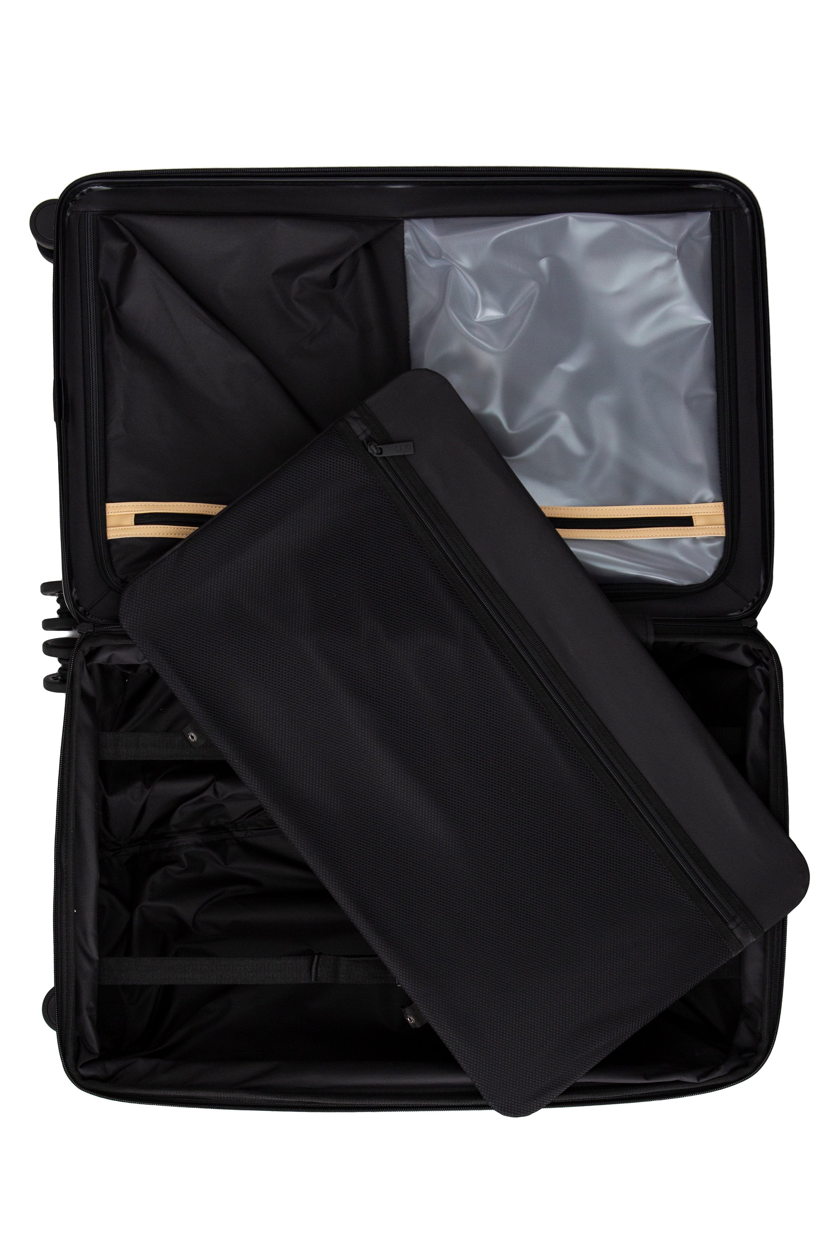 Black The Medium Check-In Roller Luggage - Perfect for Air Travel & Business Trips